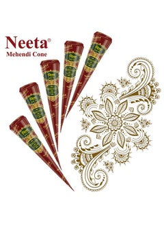 Neeta Neeta Mehandi Cone For Hand Designing, Henna Mehendi, Cone Bridal Mehndi Cones For Wedding, Dulhan Mehndi Cone, 12 Pieces  - Image 2
