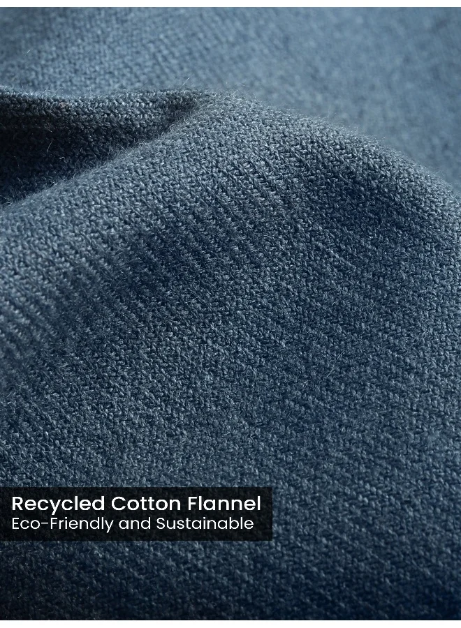 Beyoung Smoky Blue Recycled Flannel Shirt