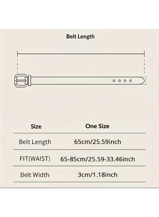 Goolsky [Multi Functional Metal Buckle Belt] Double Triangle Metal Buckle Belt Women's Decorative Elastic Dress Sweater Belt Casual Multi Functional Fashion Belt - Image 3