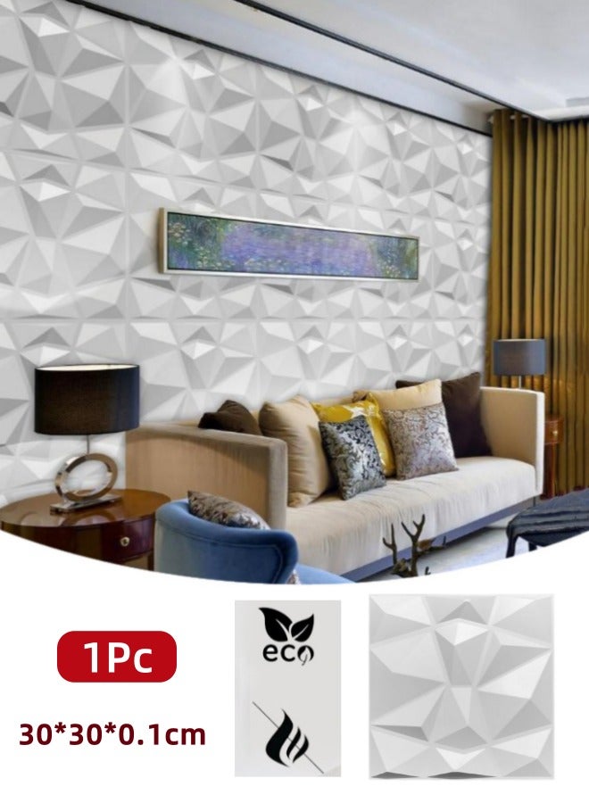 بيوينتي لوحة حائط ثلاثية الأبعاد، لوحة حائط مزخرفة ثلاثية الأبعاد، ورق حائط ثلاثي الأبعاد من البولي فينيل كلوريد متعدد الملمس PVC، غطاء حائط ماسي مزخرف لجدار غرفة المعيشة غرفة نوم مكتب الفندق 30 × 30 سم/12 - Image 1