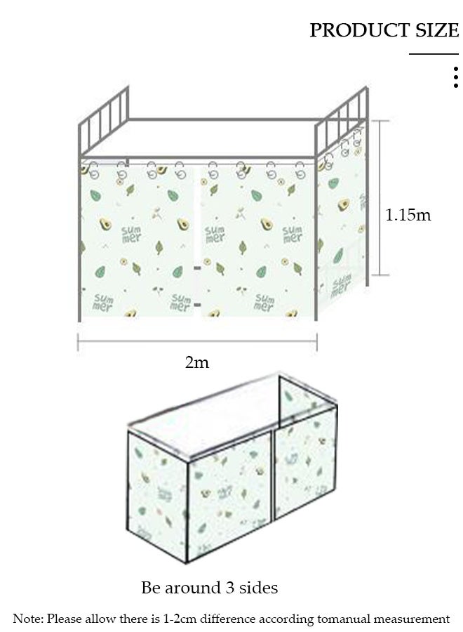 DUNISO Blackout Bottom Bunk Bed Curtains Dormitory Room Lightproof Decorative Roommate Privacy Cover Canopy Photo Background Decor Backdrop Blackout Curtain 2 Panels - Image 3