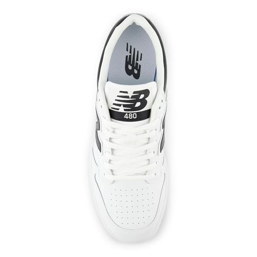 New Balance Unisex-Adult BB480 V1 Sneaker, White/Black, 8.5 - Image 3
