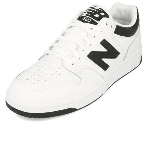 New Balance Unisex-Adult BB480 V1 Sneaker, White/Black, 8.5 - Image 1