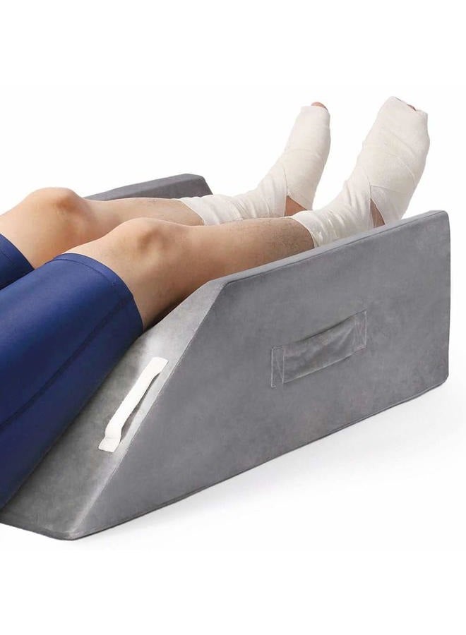 LightEase Leg Elevation Pillow Wedge Pillow, Memory Foam Leg Elevating Pillow for Post Surgery Recovery, Improve Blood Circulation, Reduce Swelling - Image 1