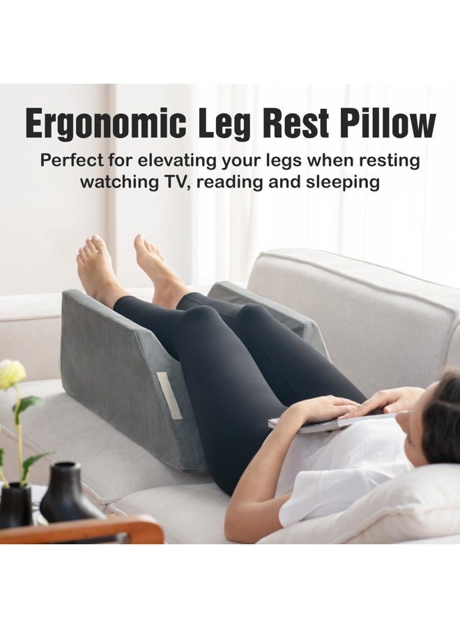LightEase Leg Elevation Pillow Wedge Pillow, Memory Foam Leg Elevating Pillow for Post Surgery Recovery, Improve Blood Circulation, Reduce Swelling - Image 3