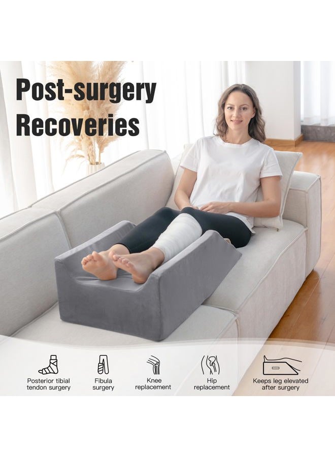 LightEase Leg Elevation Pillow Wedge Pillow, Memory Foam Leg Elevating Pillow for Post Surgery Recovery, Improve Blood Circulation, Reduce Swelling - Image 2