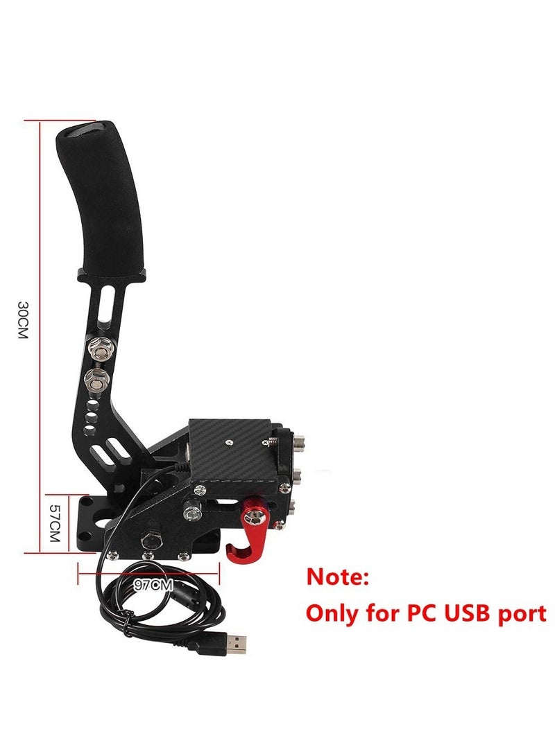 فرامل يد USB لمحاكاة السباقات 64 بت لنظام ويندوز، مزودة بحساس Hall تقدمي، متوافقة مع Logitech G25 G27 G29 G920 G923 وThrustmaster T300 T500، هيكل فولاذي CNC، توصيل وتشغيل - Image 3