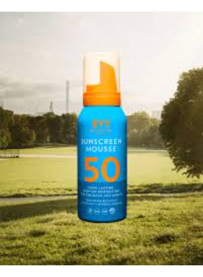 Evy Technology Sunscreen Mousse Long Lasting High SPF Protection for Children and Adults SPF50 100ml - Image 2