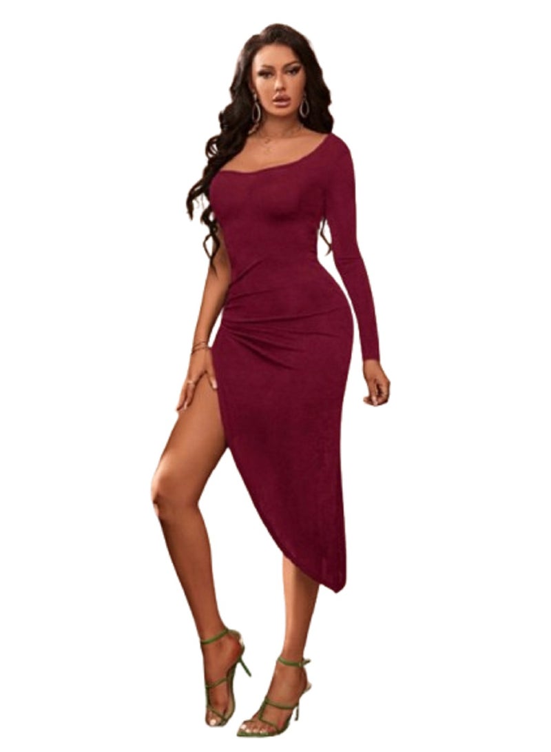 MANIKAN MANIKAN Women’s Asymmetric Lingerie Dress with Open Back  - Image 1
