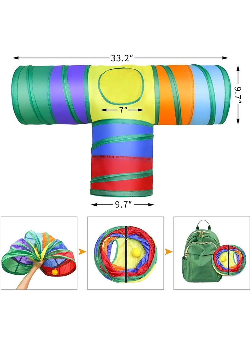 Generic - Collapsible cat tunnel for indoor cats interactive toys to play chase exercise 22 pcs - Image 1
