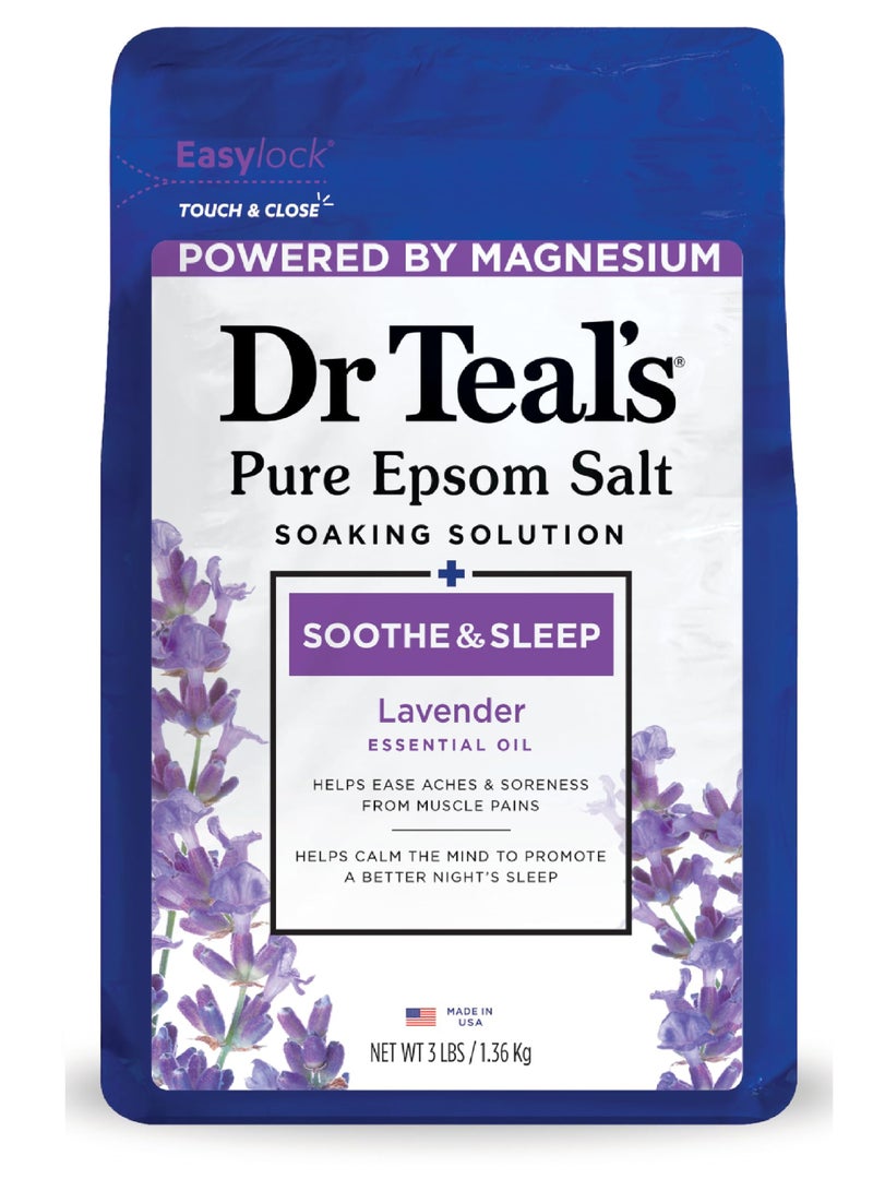 Dr. Teals DR.TEALS PURE EPSOM SALT SOOKING SOLUTION SOOTHE&SLEEP LAVENDER 1.36KG