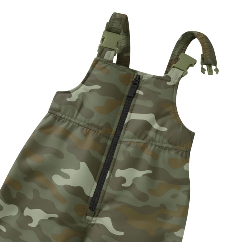 Carter's Unisex Kids Insulated Snow Bib Snow-ver-all Ski Pants, Camo, 4T - Image 2