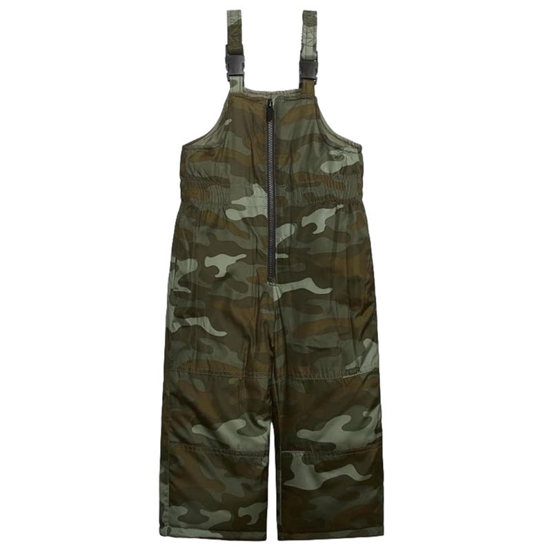 Carter's Unisex Kids Insulated Snow Bib Snow-ver-all Ski Pants, Camo, 4T - Image 1