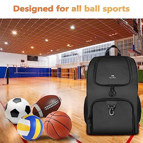 MATEIN Basketball Bag, Sturdy Soccer Bag with Ball Holder & Shoe Compartment, Large Basketball Backpack for Training Equipment, Water Resistant Sports Ball Backpack Fits Volleyball Football, Colorful - Image 2