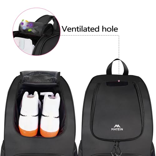 MATEIN Basketball Bag, Sturdy Soccer Bag with Ball Holder & Shoe Compartment, Large Basketball Backpack for Training Equipment, Water Resistant Sports Ball Backpack Fits Volleyball Football, Colorful - Image 3
