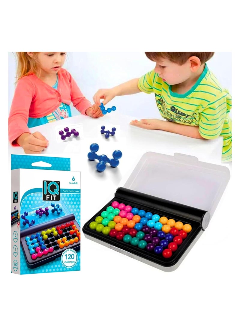 جوليتي إل إل سي لعبة السفر IQ Fit 3D - لعبة تحفيز الدماغ لبناء المهارات المعرفية للأطفال والكبار | 120 تحديًا في حالة السفر الملائمة | لعبة ألغاز تعليمية للأعمار من 6 سنوات فما فوق - Image 1