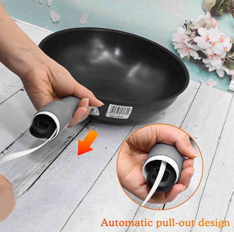 TGOPIT Pot Handle Heat Insulation Silicon Cover, Cast Iron Handle Cover Hot Skillet Pot Holder Cover Sleeve Silicone Anti-Scald Handle Self-retracting Handle Cover for Pots, Pan, Spatula (Small) - Image 2