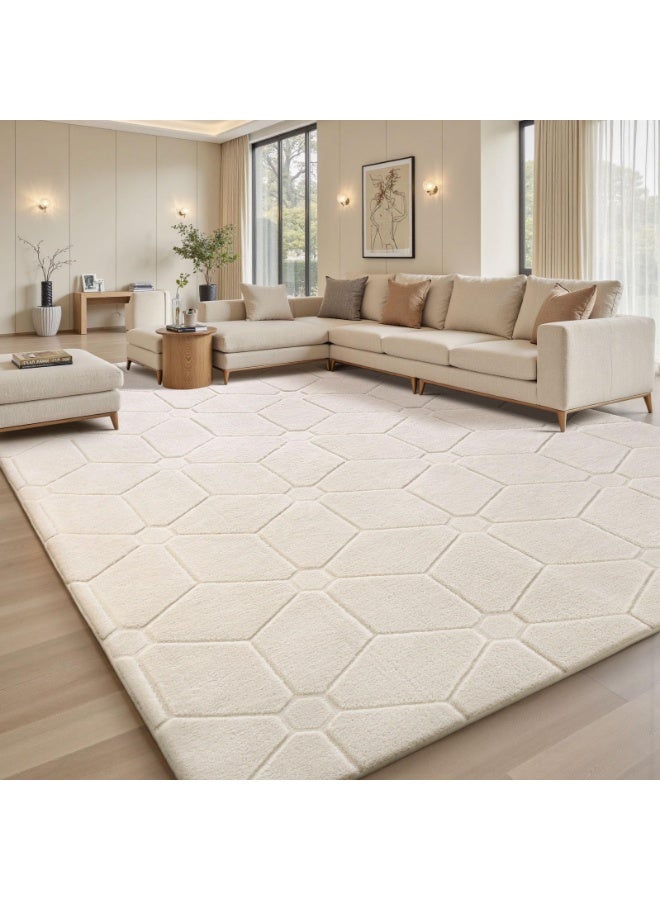 Sour Lemon Luxury Fluffy Rug 160x230cm Ultra-Soft Machine Washable & Non-Slip Shag Carpet for Living Room, Bedroom, Kids Room，Playroom, Nursery Home Decor Soft Skin-Friendly 2x3m Rugs Easy Care - Image 1