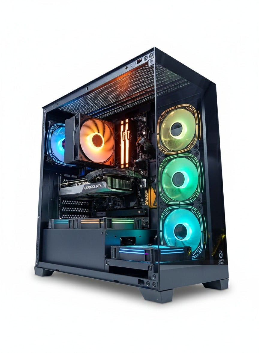 Apex Gaming PC - Intel Core i5-12400F | GeForce RTX 5060Ti 8GB GPU | 16GB DDR4 RAM-1TB NVMe SSD | Air Cooler-H610 MB-650W 80+ PSU | WiFi-Bluetooth-Windows 11 Pro | Game Sekret Desktop Computer | 1 Year Warranty Black