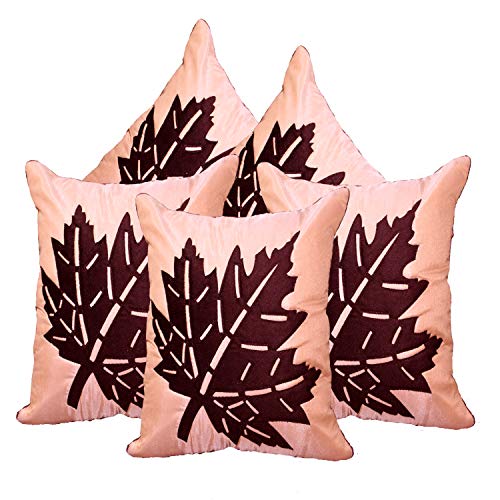 JDX Polyester 200TC Cushion Cover, 16X16 inch, Beige, 5 Piece - Image 2