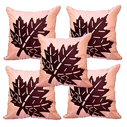 JDX Polyester 200TC Cushion Cover, 16X16 inch, Beige, 5 Piece - Image 1