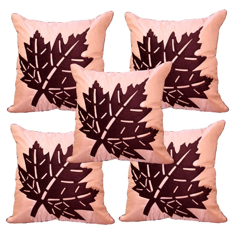 JDX Polyester 200TC Cushion Cover, 16X16 inch, Beige, 5 Piece - Image 4