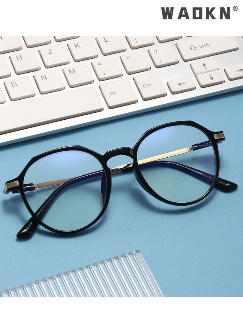 WAOKN Blue Light Blocking Glasses Blue Light Filter Computer Reading Gaming TV Phones Browline Eyeglasses Fashion Anti Eyestrain Headache Eyewear for Men Women，Eyeglass Suitable for Computer & Gaming  - Image 5