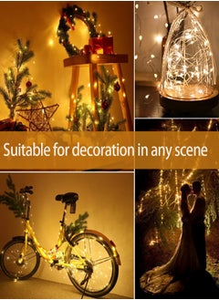 Generic 50 LED Waterproof Battery Operated Fairy Twinkle String Lights Yellow(5M 16 Ft )  - Image 4