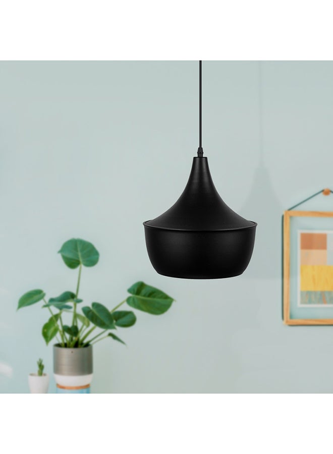 الروضة للإضاءة معلقة كيورا 1 لمبة | حديث ديكور LED E27 معلقة مصباح سقف اضاءة داخلية مصباح معلق دلاية سقف مودرن | مناسبة لأي غرفة | | اللون: أسود | المقاس: 70x20 سم - Image 1