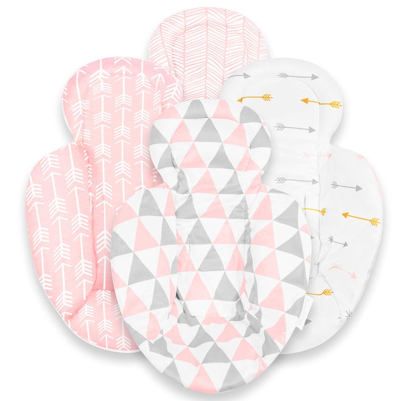 BaeBae Goods Infant Insert Compatible with 4Moms Mamaroo & Rockaroo â€“ Car Seat Insert 2 Pack â€“ Reversible Infant Car Seat Insert â€“ Soft Plush Minky Car Seat Head Support Insert - Image 5