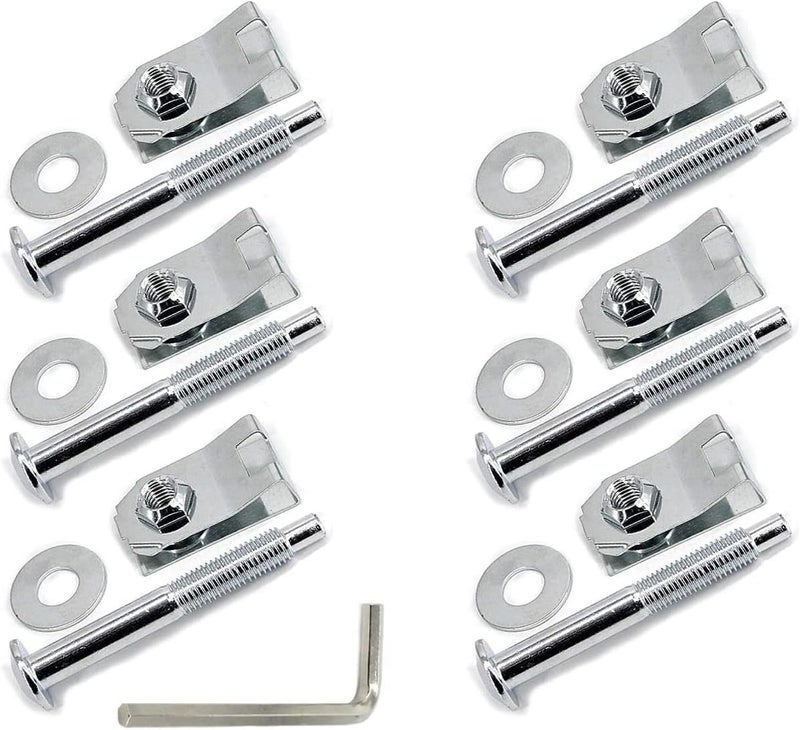 FEXON Truck Bed Mounting Hardware Kit - Set of 6 Bolts, Washers, Captured Nuts for Ford F-150 & Lincoln Mark LT - Image 1