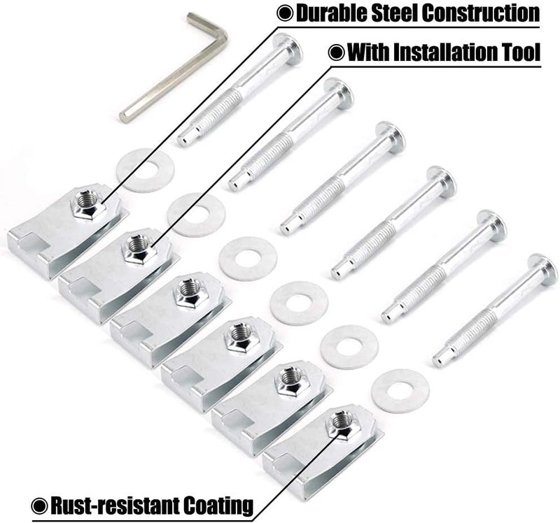 FEXON Truck Bed Mounting Hardware Kit - Set of 6 Bolts, Washers, Captured Nuts for Ford F-150 & Lincoln Mark LT - Image 2
