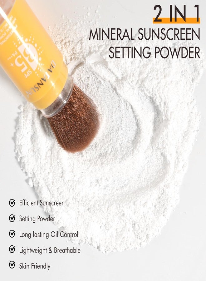 DATANSUN 2 IN 1 Powder Sunscreen For Face【SPF 35】【Oil Control】【Lightweight】Matte Finish Mineral Sunscreen Setting Powder For All Skin，02-Translucent - Image 5