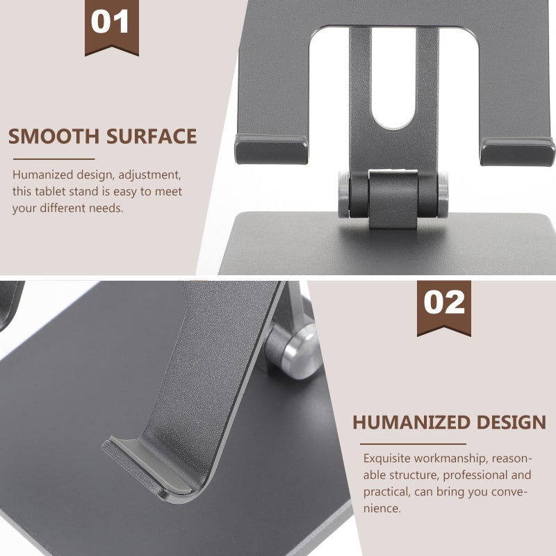 Adjustable Foldable Tablet Stand For Desk Dark Gray Medium Size Home And Office Use - Image 4