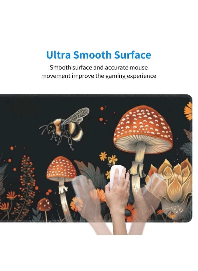 Large Gaming Mouse 70 x 30 cm Midnight Botanica Mouse Pad Gaming Desk with Waterproof Surface & Durable Design Desk Mat for Desktop & Office Accessories - Image 5