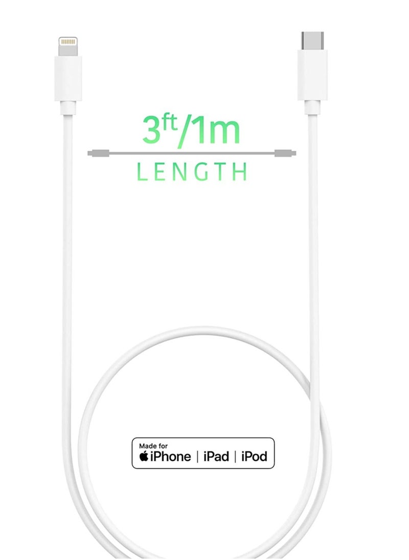 ELTRAZONE - USB C to Lightning Cable iPhone Charger Fast Charging Power Delivery PD MFI Certified for Apple iPhone - Image 1