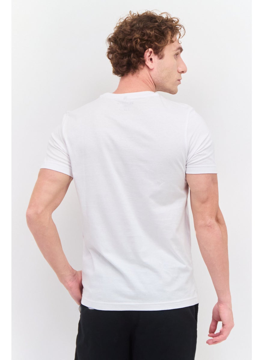 Free Soul Men Crew Neck Short Sleeve Graphic Printed T-Shirt, White  - Image 2