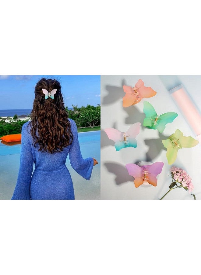 HOMSUN Butterfly Hair Clips Cute Hair Clips Hair Clips for Women Butterfly Claw Clips Butterfly Clips Claw Clips for Thin Hair Hair Clips Hair Accessories for Women (Six(6) Pcs, Butterfly Claw) - Image 4