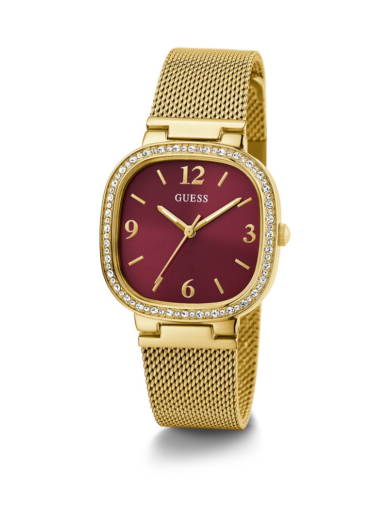 GUESS - Guess Women's Gold Red Dial Analog Stainless Steel Strap Watch - GW0354L4 - Image 1