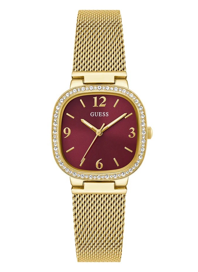 GUESS - Guess Women's Gold Red Dial Analog Stainless Steel Strap Watch - GW0354L4 - Image 1