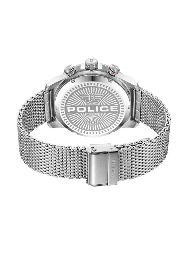 POLICE Rotorcrom 44mm Men's Analog Watch with Stainless Steel Mesh Bracelet