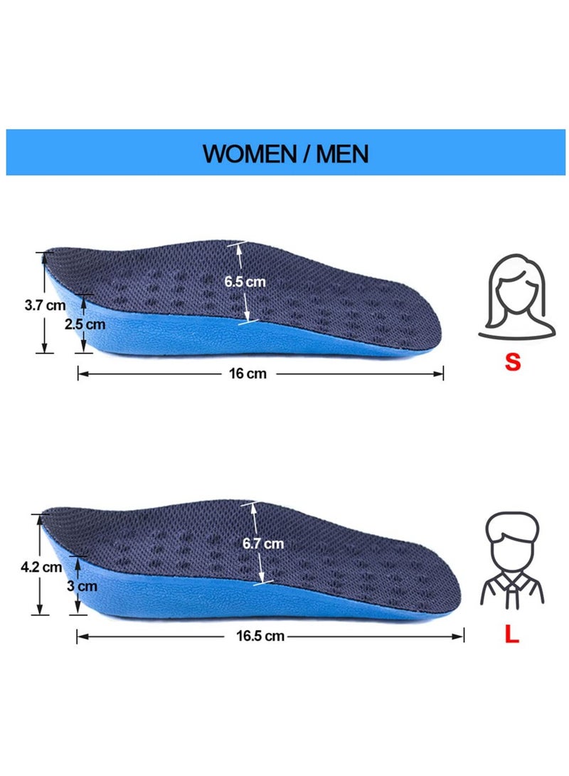 KASTWAVE Height increasing Insole, Heightening Insole for Men, Arch Support Half-insert Shock-absorbing Heel Lift Pad for Men, Comfortable and Breathable Height-increasing Insole (L) - Image 5