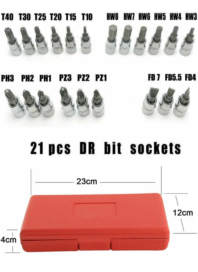 RollsTimi  46-Piece Ratchet Wrench Socket Set Metric Drive Screwdrivers  - Image 4
