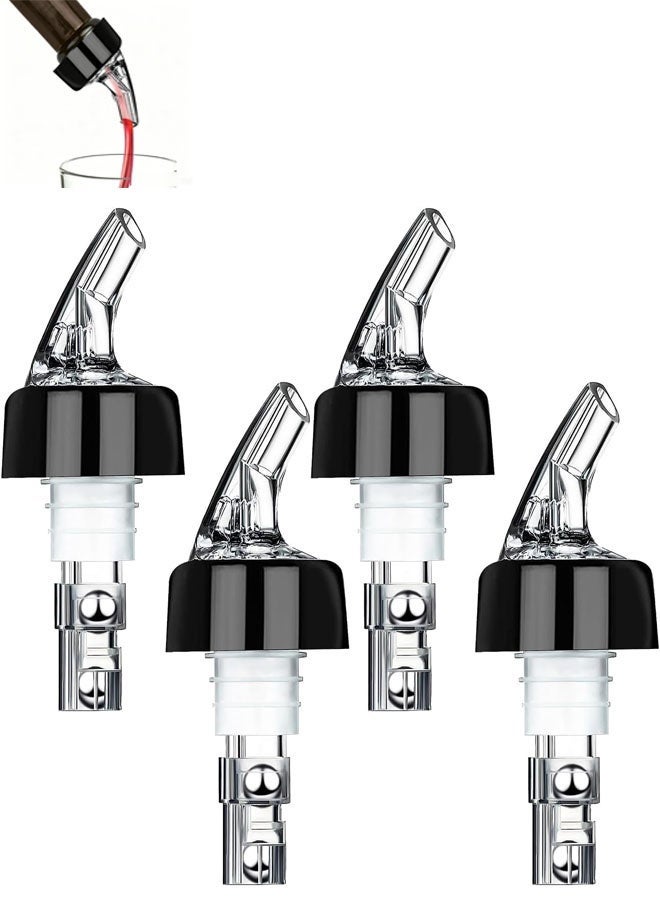 Bukela Measured Wine Pourer, Quick Shot Spirit Measure Pourer Drinks Wine Cocktail Dispenser Home Bar Tools - 1oz/30ml (4 pack) - Image 1