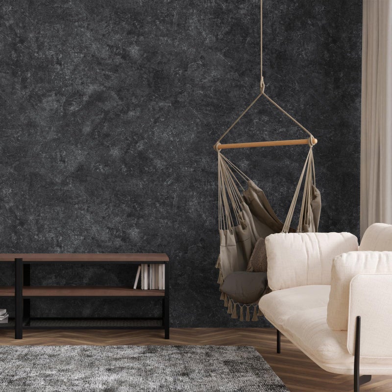 practicalws 15.7'' x 393.7'' Concrete Wallpaper Peel and Stick - Grey Cement Wall Paper for Bedroom - Gray Self-Adhesive Waterproof Contact Paper for Countertop - Textured Vinyl Wrap Stickers for Living Room - Image 3