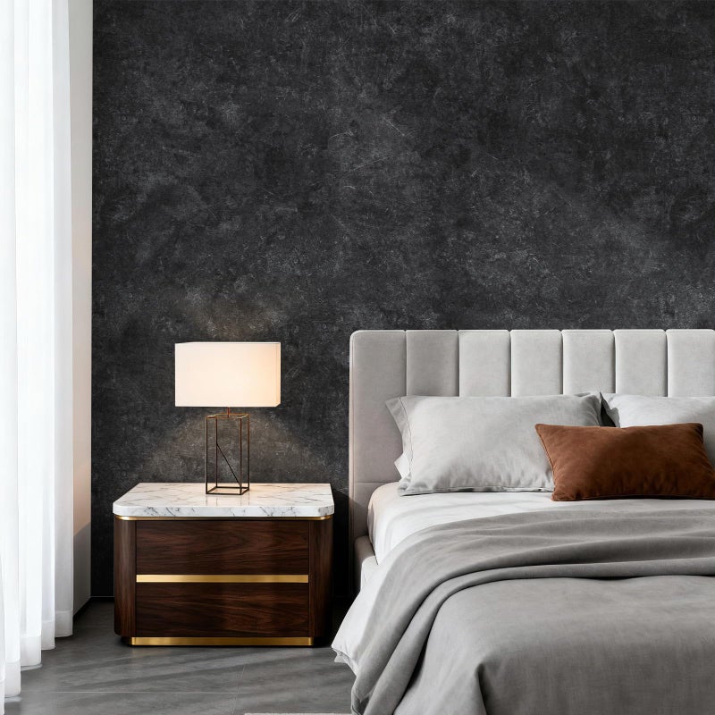 practicalws 15.7'' x 393.7'' Concrete Wallpaper Peel and Stick - Grey Cement Wall Paper for Bedroom - Gray Self-Adhesive Waterproof Contact Paper for Countertop - Textured Vinyl Wrap Stickers for Living Room - Image 2