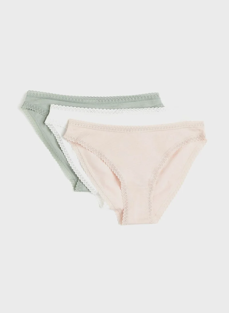 H&M 3 Pack High Leg Brief