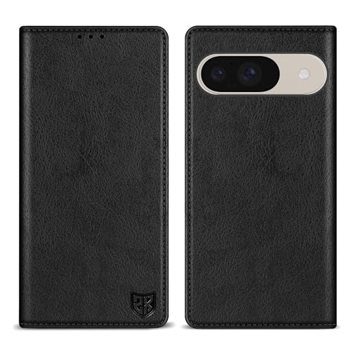 ZZXX for Google Pixel 10/10 Pro Wallet Case with [RFID Blocking] Card Slot Stand Strong Magnetic Leather Flip Fold Protective Phone Case for Google Pixel 10/10 Pro Case Wallet(Black-6.3 inch) - Image 1