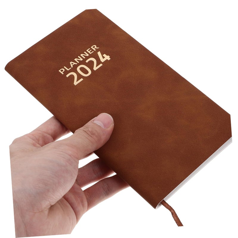 A5 PU Leather Notebook Planner with Dividers for Daily Scheduling Organization Travel - Image 3