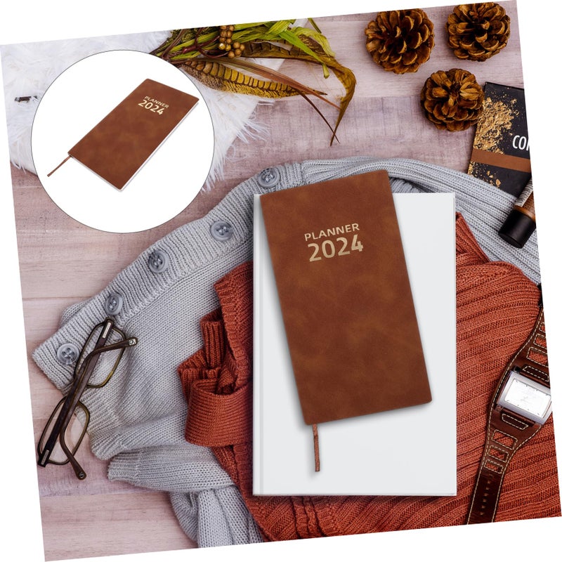 A5 PU Leather Notebook Planner with Dividers for Daily Scheduling Organization Travel - Image 5